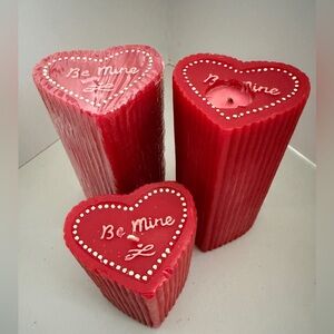 ❤️🩷🕯️Valentine’s Day ❤️ Pillar Candles NWT